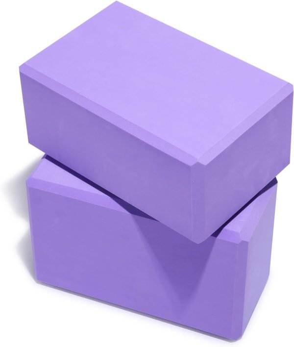 Yoga Blocks, 9″x6″x4” Premium EVA Foam Blocks.