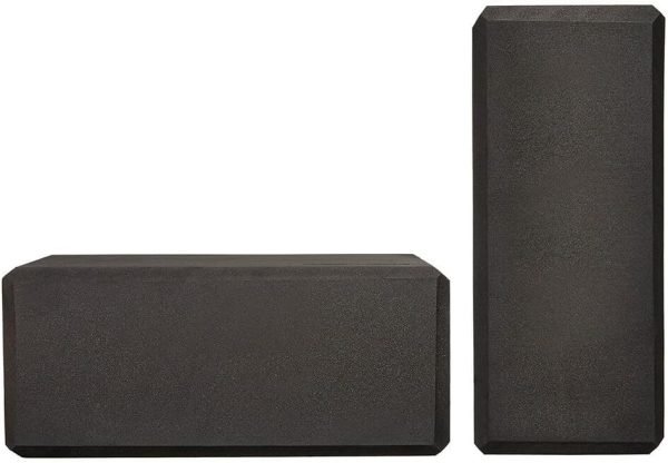 Foam Yoga Blocks, Black,4 x9 x 6 Inches with long-lasting performance