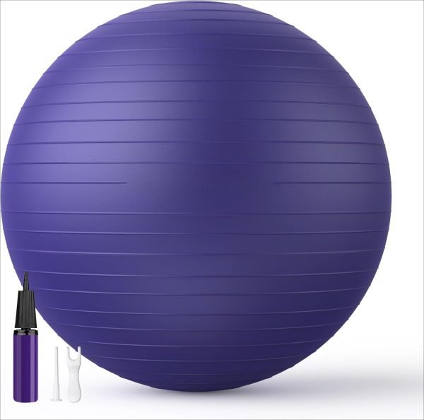 Extra Thick Exercise Ball Yoga Ball for Workout Pregnancy Stability,Anti-Burst and Slip Resistant Swiss Ball with Pump for Yoga, Pilates, Fitness,Birthing,Physical Therapy (Copy)