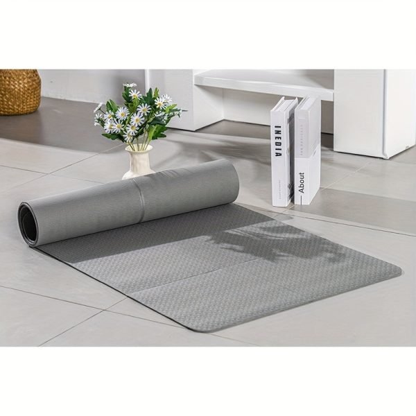 1pc, Foldable Yoga Mat, Non-slip Yoga Pilates TPE Mat For Men And Women, Portable Thick Fitness Mat For Yoga Dance Pilates Training