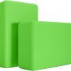 Yoga Blocks 2 Pack, Premium Yoga Brick Foam Blocks to Improve Strength, Flexibility & Balance, Light Weight – Safe and Stable Support for Yoga, Pilates, Meditation & Stretching