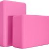 Yoga Blocks 2 Pack, Premium Yoga Brick Foam Blocks to Improve Strength, Flexibility & Balance, Light Weight – Safe and Stable Support for Yoga, Pilates, Meditation & Stretching