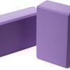 Yoga Blocks 2 Pack Meditation Pilates Accessories High Density EVA Cork and Stretching Non-Slip Lightweight Durable Bricks for Improving Poses and Balance,9″x6″x4″ Each,2 Colors Selected