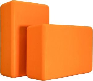 Yoga Blocks 2 Pack, Premium Yoga Brick Foam Blocks to Improve Strength, Flexibility & Balance, Light Weight – Safe and Stable Support for Yoga, Pilates, Meditation & Stretching