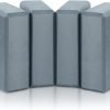 4 Pcs Yoga Blocks Soft EVA Foam Blocks Supportive Yoga Brick Non Slip Exercise Block Yoga Equipment for Pilates Exercise Workout Meditation Supplies, Grey, 9 x 6 x 3 Inches