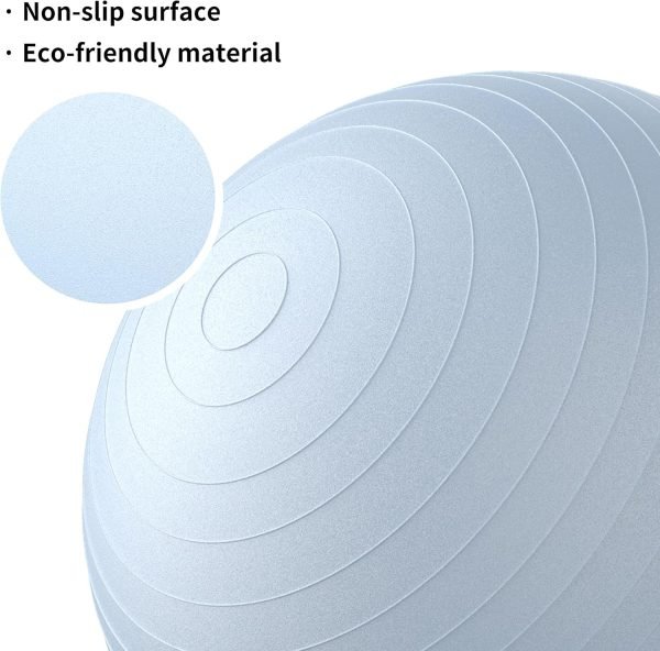 Extra Thick Exercise Ball Yoga Ball for Workout Pregnancy Stability,Anti-Burst and Slip Resistant Swiss Ball with Pump for Yoga, Pilates, Fitness,Birthing,Physical Therapy (Copy)