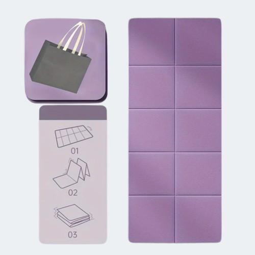 Ultra-Quiet Foldable Yoga Mat – Non-Slip, Shock-Absorbing Tpe For Home Workouts & Training